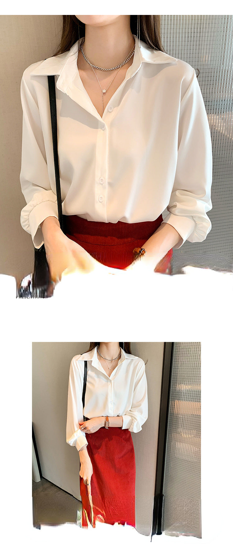 Chiffon Shirt Women's Spring 2024 New Design Sense Fashion Foreigner T –  Custom womens clothing